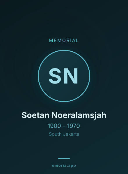 Memorial portrait of Soetan Noeralamsjah
