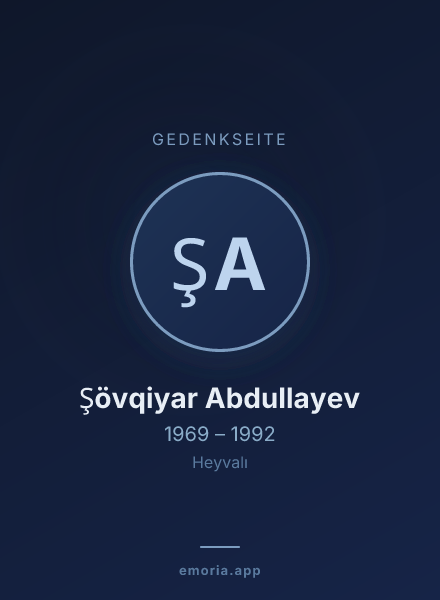 Gedenkportrait von Şövqiyar Abdullayev