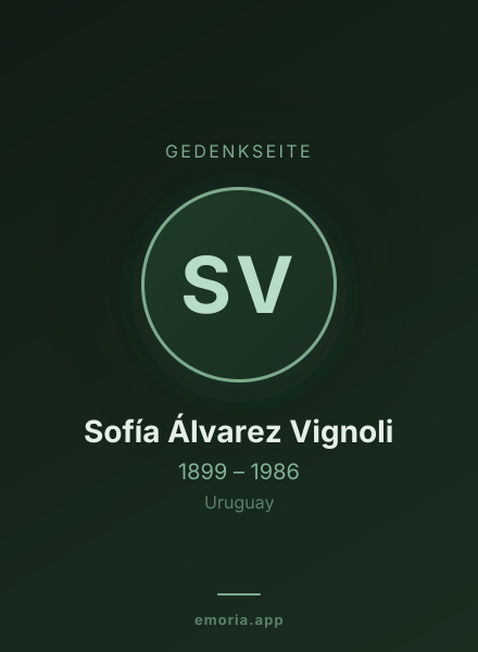 Gedenkportrait von Sofía Álvarez Vignoli