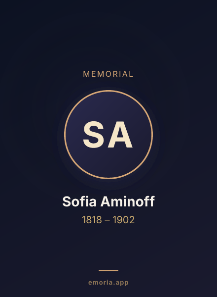 Memorial portrait of Sofia Aminoff