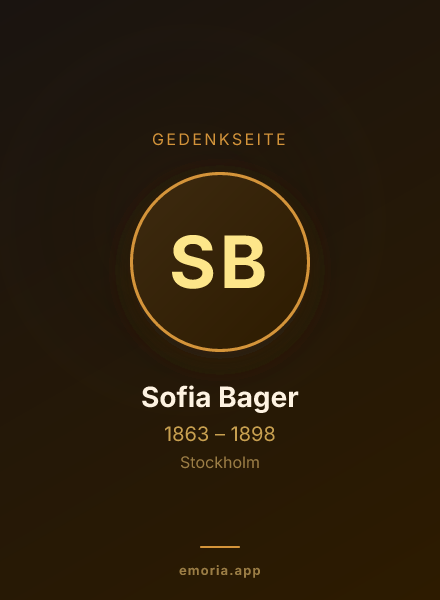 Gedenkportrait von Sofia Bager
