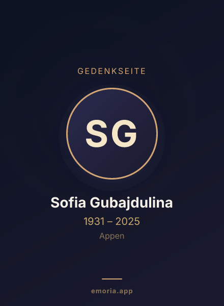 Gedenkportrait von Sofia Gubajdulina