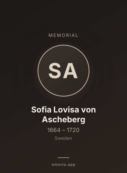 Memorial portrait of Sofia Lovisa von Ascheberg