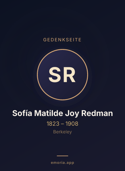 Gedenkportrait von Sofía Matilde Joy Redman