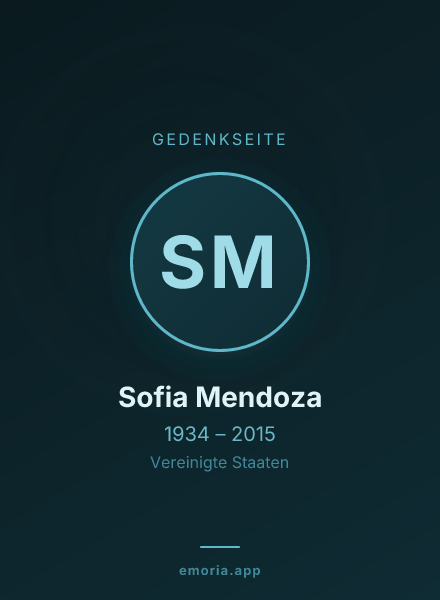 Gedenkportrait von Sofia Mendoza
