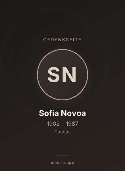 Gedenkportrait von Sofía Novoa