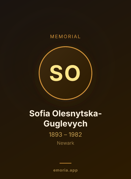 Memorial portrait of Sofia Olesnytska-Guglevych