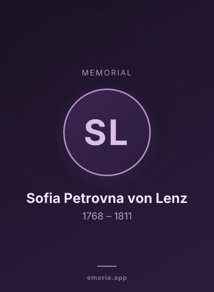 Memorial portrait of Sofia Petrovna von Lenz