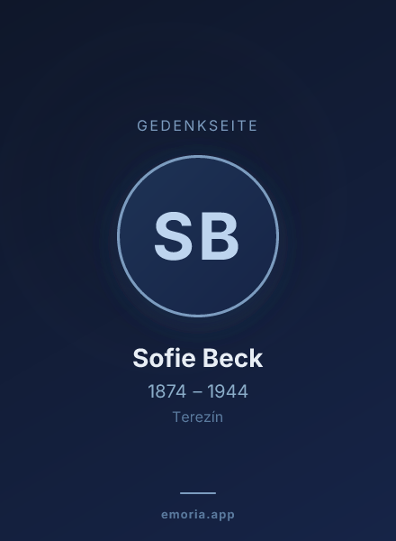 Gedenkportrait von Sofie Beck
