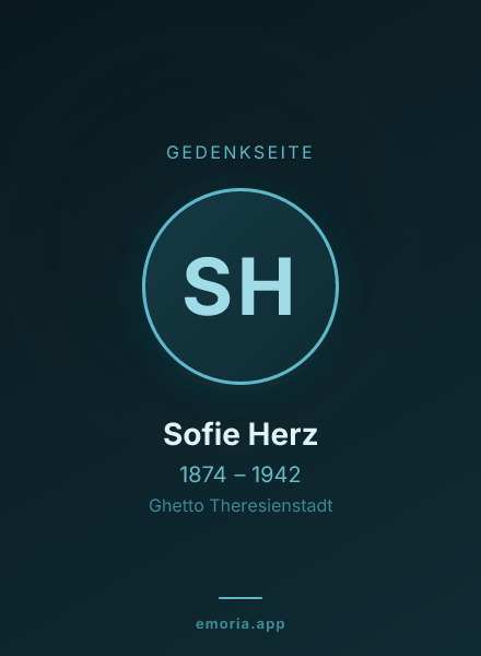 Gedenkportrait von Sofie Herz