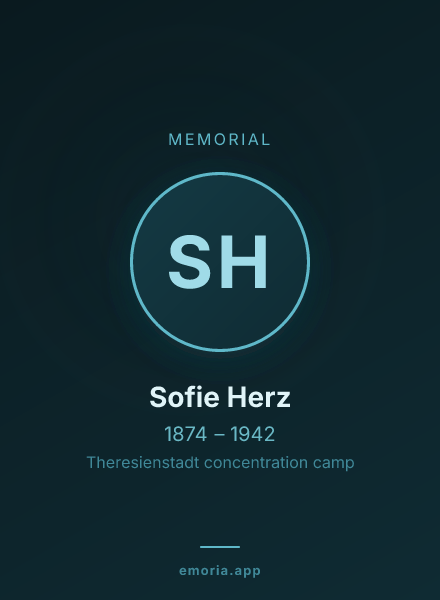 Memorial portrait of Sofie Herz