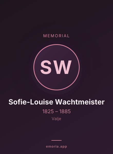 Memorial portrait of Sofie-Louise Wachtmeister