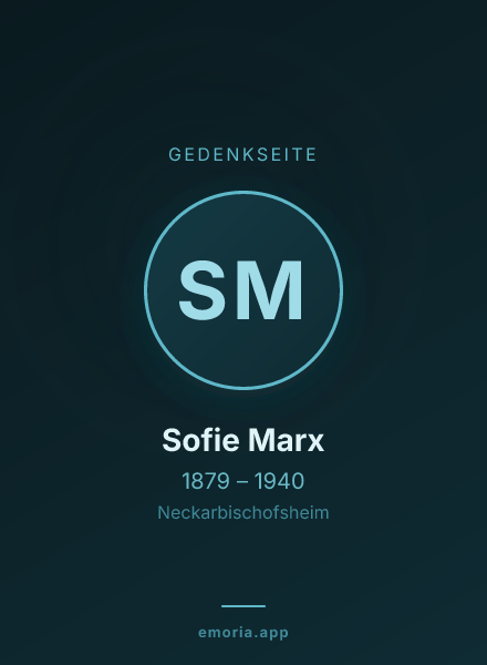 Gedenkportrait von Sofie Marx