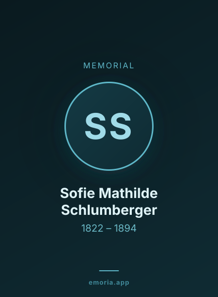 Memorial portrait of Sofie Mathilde Schlumberger
