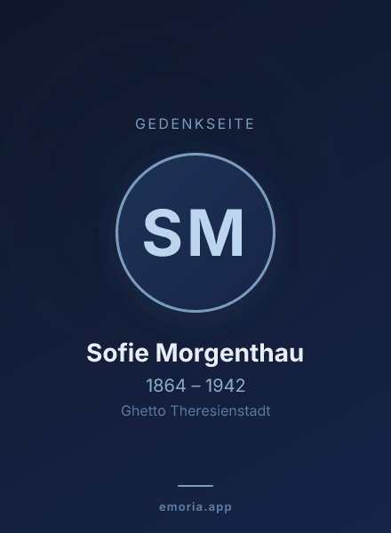 Gedenkportrait von Sofie Morgenthau