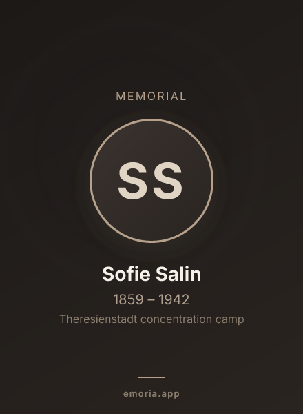 Memorial portrait of Sofie Salin