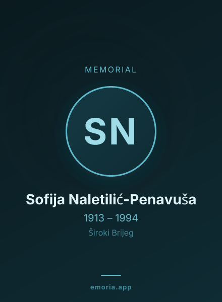 Memorial portrait of Sofija Naletilić-Penavuša