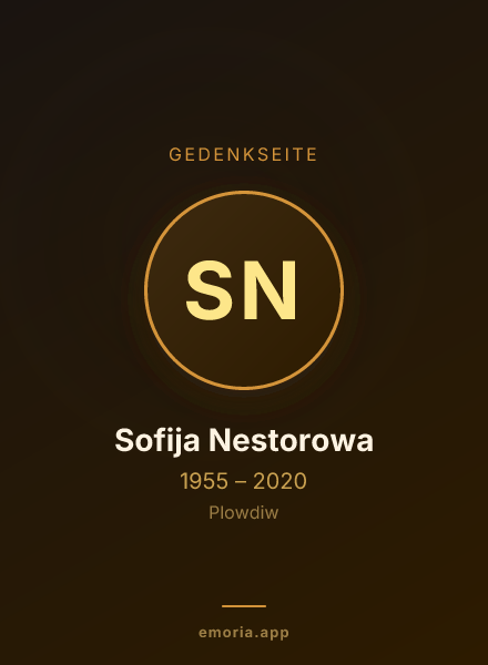 Gedenkportrait von Sofija Nestorowa