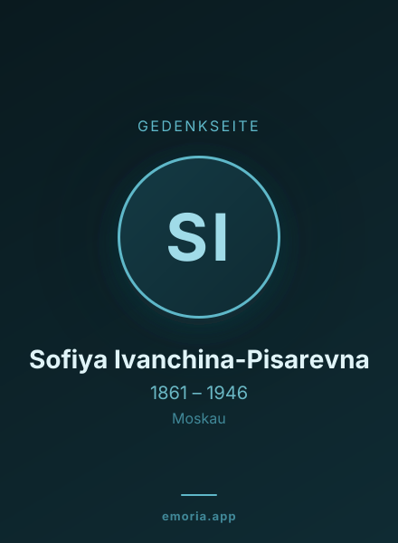 Gedenkportrait von Sofiya Ivanchina-Pisarevna