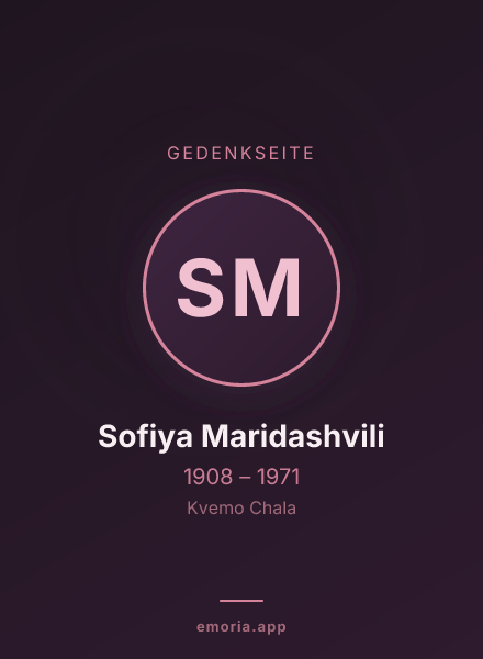 Gedenkportrait von Sofiya Maridashvili