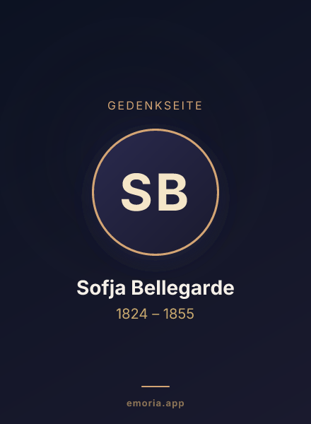 Gedenkportrait von Sofja Bellegarde