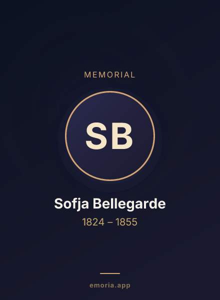 Memorial portrait of Sofja Bellegarde