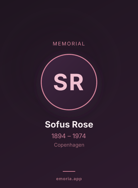 Memorial portrait of Sofus Rose