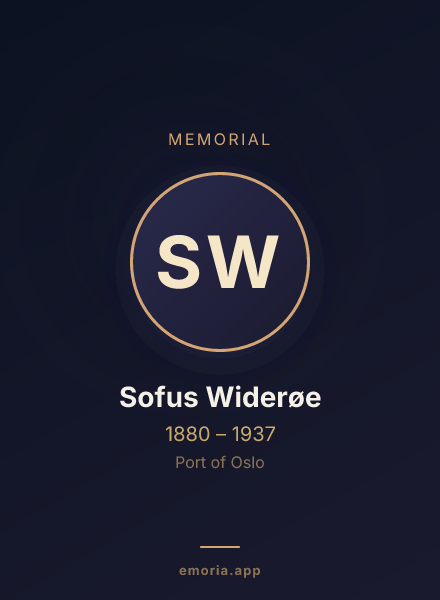 Memorial portrait of Sofus Widerøe