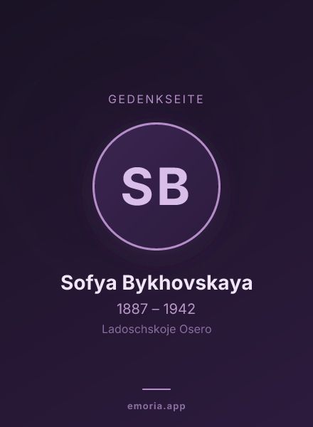 Gedenkportrait von Sofya Bykhovskaya