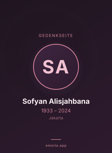 Gedenkportrait von Sofyan Alisjahbana