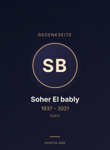 Gedenkportrait von Soher El bably