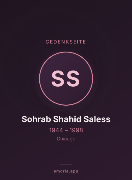 Gedenkportrait von Sohrab Shahid Saless
