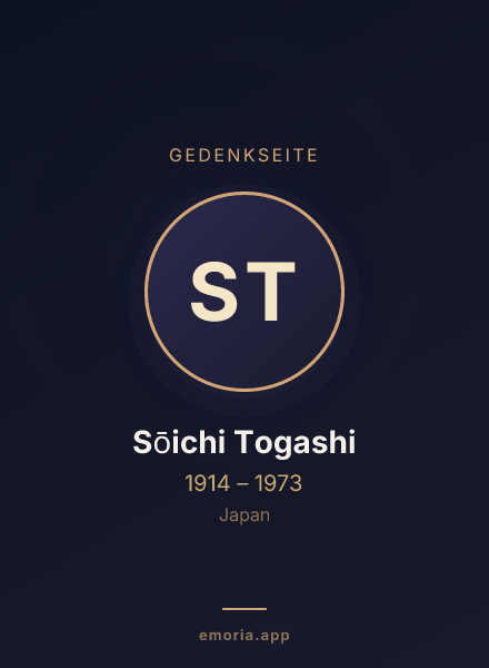 Gedenkportrait von Sōichi Togashi