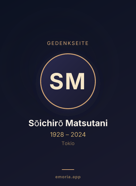 Gedenkportrait von Sōichirō Matsutani