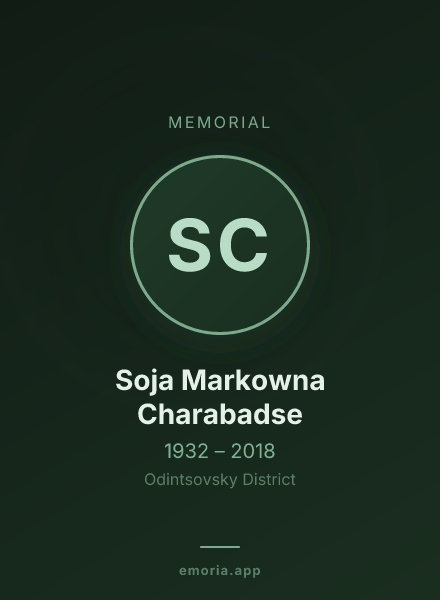 Memorial portrait of Soja Markowna Charabadse