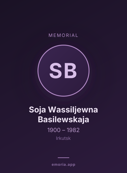 Memorial portrait of Soja Wassiljewna Basilewskaja