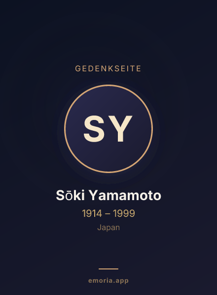 Gedenkportrait von Sōki Yamamoto