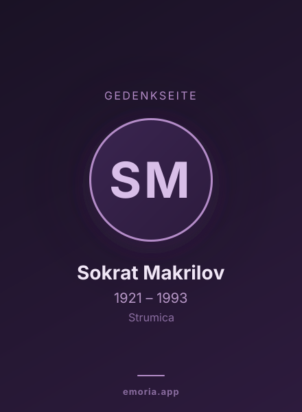 Gedenkportrait von Sokrat Makrilov