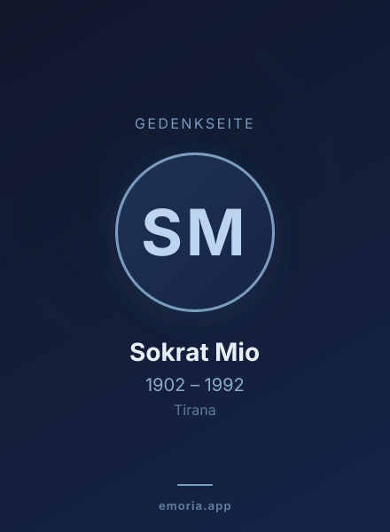 Gedenkportrait von Sokrat Mio