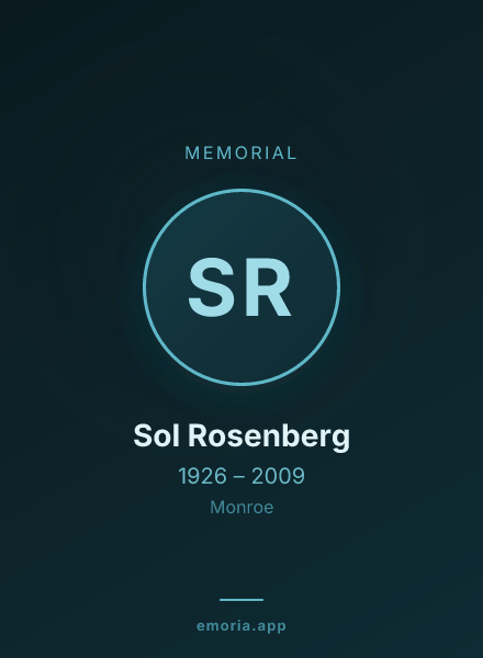 Memorial portrait of Sol Rosenberg