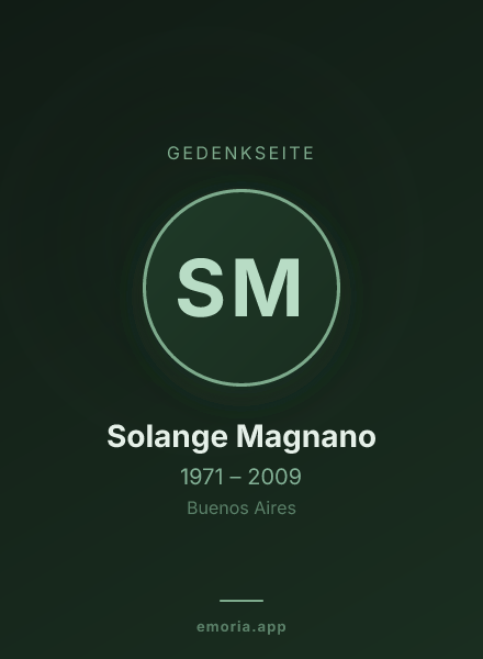 Gedenkportrait von Solange Magnano