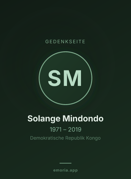 Gedenkportrait von Solange Mindondo