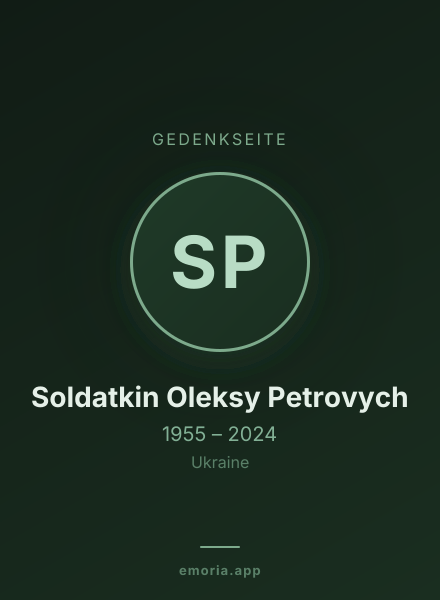 Gedenkportrait von Soldatkin Oleksy Petrovych