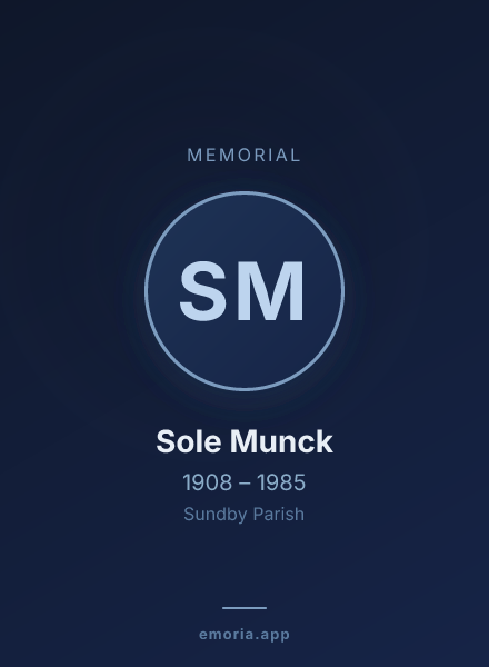 Memorial portrait of Sole Munck