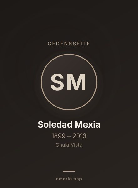 Gedenkportrait von Soledad Mexia