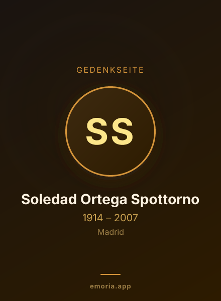 Gedenkportrait von Soledad Ortega Spottorno