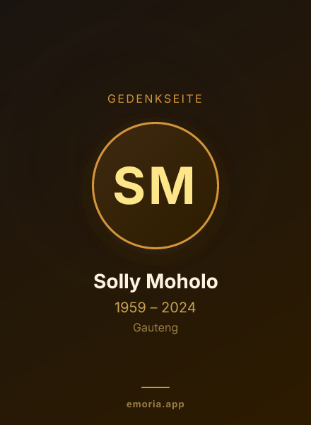 Gedenkportrait von Solly Moholo