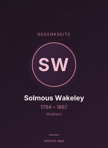 Gedenkportrait von Solmous Wakeley