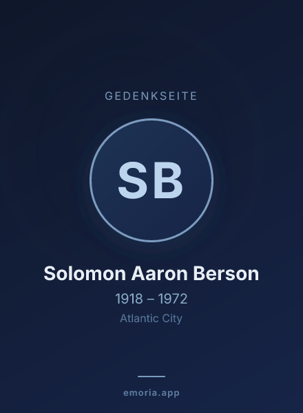 Gedenkportrait von Solomon Aaron Berson