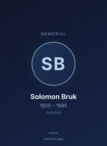 Memorial portrait of Solomon Bruk